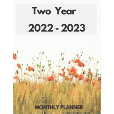 Imagem de two year 2022-2023monthly planner: two year planner agenda calendar schedule organizer | 24 months from january 2022 to december 2023|classic black cover with golden letter| 8.5 * 11 inches