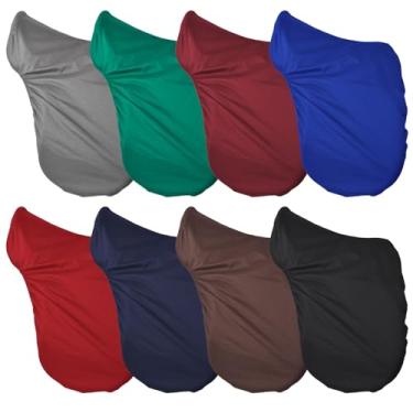 Imagem de KAADUU Capa de sela de cavalo, capa de sela, capa de sela inglesa, capa de sela ocidental, capa de sela inglesa, capa de sela de adestramento, bolsa de capa de sela ocidental (vermelho)