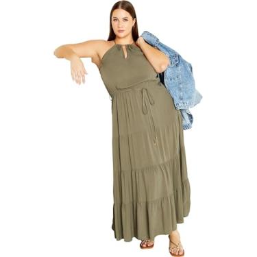 Imagem de Maxi Stacey plus size em verde-oliva, 12, 54