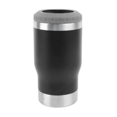 Imagem de Copo Térmico Porta Lata Garrafa Long Neck Com Abridor (Preto)