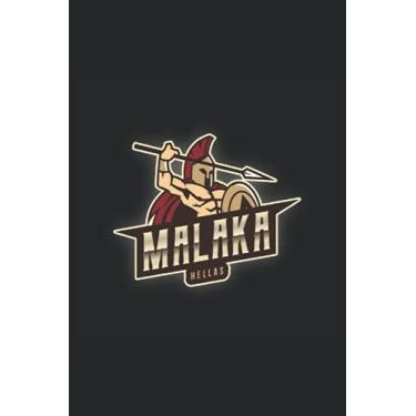 Imagem de Malaka Hellas Helmet Greek Curse T-Shirt: Lined notebook, journal, diary, to-do list or exercise book (6 "x 9" 15. 24 cm x22. 86 cm) 120 pages