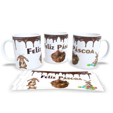Imagem de Canecas de Porcelana Personalizada Páscoa Presentes Criativos e Cheios de Carinho