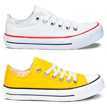 Imagem de Kit 2 Pares Tenis Feminino Star Casual All Tradicional Confortavel - O