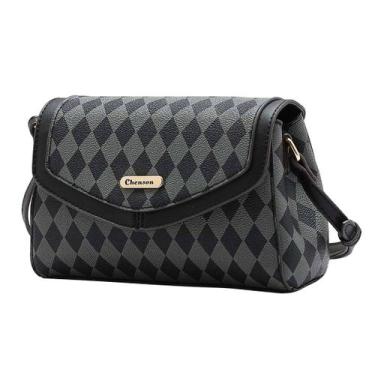 Imagem de Bolsa Feminino Transversal Moderna Casual Estilo Chenson, Preto, UN