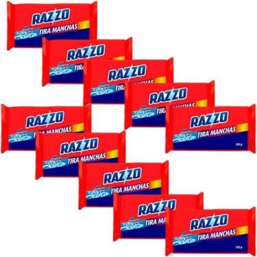 Imagem de Sabão Barra Razzo Tira Manchas Kit Com 10 Unidades De 150g