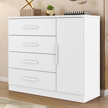 Imagem de Cômoda 4 Gavetas 1 Porta Gênova Plus Zanzini