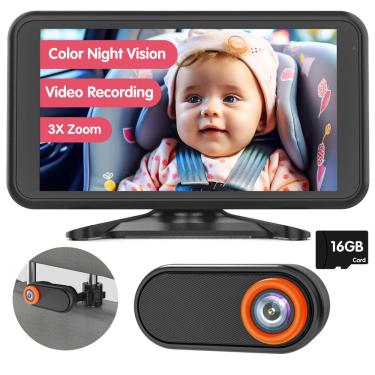 Imagem de Câmera para carro e bebê Luckview BM3 5.2 com visão noturna 1080P
