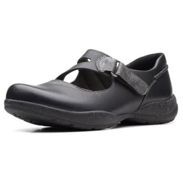 Imagem de Clarks Sapatilha feminina Roseville Mary Jane, Black Combi, 9 Narrow