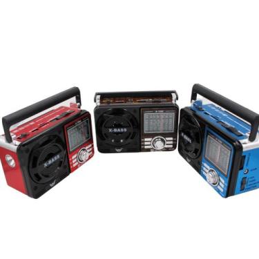 Imagem de Rádio Retrô Vintage Portátil com bluetooth A Pilha E Tomada Am Fm Sw P