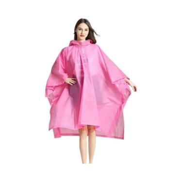 Imagem de Poncho De Chuva Transparente À Prova De Vento EVA Feminino Bicicleta M