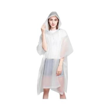 Imagem de Poncho De Chuva Transparente À Prova De Vento EVA Feminino Bicicleta M