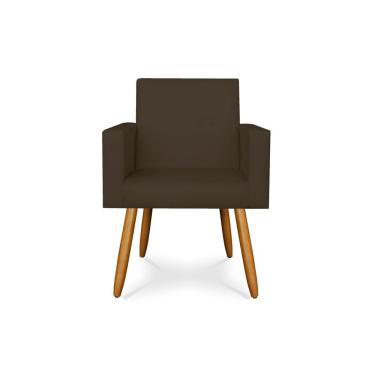 Imagem de Poltrona Couro Couríno P/Salão Balaqui Decor courino Marrom