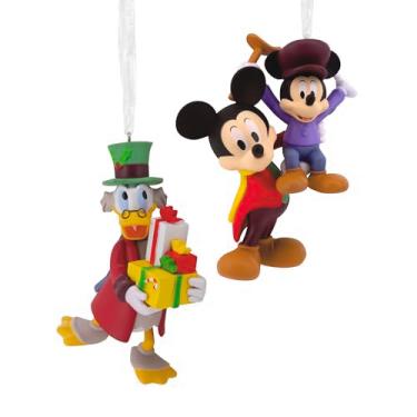 Imagem de Hallmark Disney Mickey 's Christmas Carol Enfeites de Natal, conjunto de 2