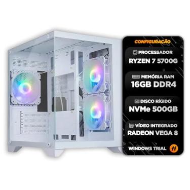 Imagem de PC Gamer Hertz, Ryzen 7 5700G, Radeon™ Graphics Vega 8, 16GB Ram, Nvme 500GB, Gabinete RGB