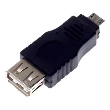 Imagem de Adaptador Conector OTG USB B V3 Mini Macho 5P x USB A Fêmea - Storm