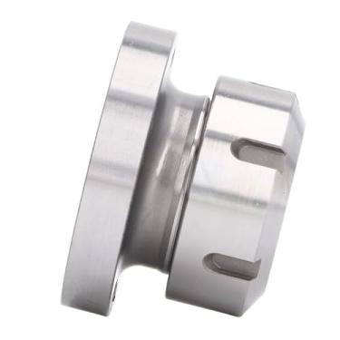 Imagem de Luqeeg Mandril de pinça de fixação ER40, mandril de torno de fresadora CNC de material de aço carbono forte, precisão de 80 mm de diâmetro com suporte de 7 furos para ferramenta de torneamento