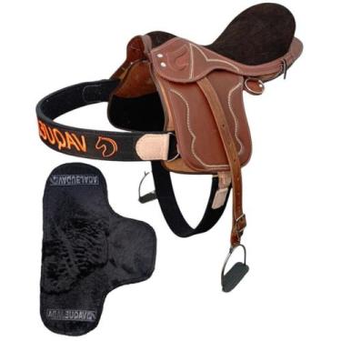 Imagem de Sela de cavalo Passeio Selote Peitoral Selim peitoral Cia manta marrom