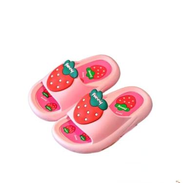 Imagem de Chinelos infantis de frutas, morango, cenoura, para uso doméstico, para crianças, meninos, meninas, Morango, 9-10.5 Toddler