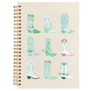 Imagem de BearCake Caderno de caderno, caderno floral azul para mulheres, diário para mulheres, material de escritório estético, capa dura, caderno espiral 14 x 20 cm 680