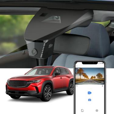 Imagem de Fitcamx 4K Dash Cam para 2025 Mazda CX-50 (HD2-6607) 2.5 Turbo S Select Preferred Premium Plus Meridian Hybrid, OEM Estilo, 2160P UHD Vídeo, WiFi & APP, Loop Gravação, Parking Mode, 64GB Cartão