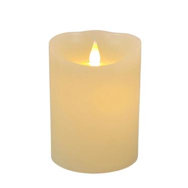 Imagem de Vela De Led Cintilante Decorativa Redonda 12,5X9Cm Parafina