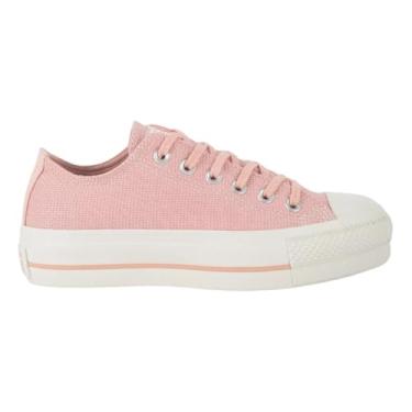 Imagem de Tênis Converse All Star Plataforma Ox - Cano Baixo, Casual, Dia a dia, Moda, Original. (Rosa/Off White, BR, Adulto, Numérico, 36)