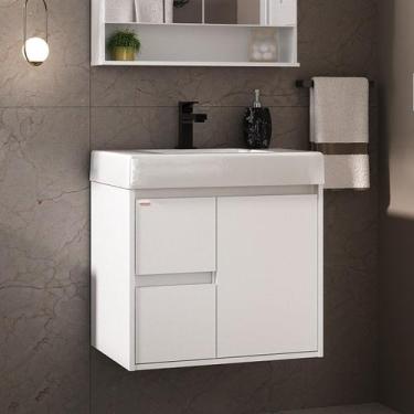 Imagem de Gabinete Nicole 60 Suspenso sem Tampo - Fabribam, Branco