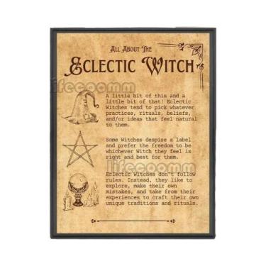 Imagem de Pôster De Arte Em Tela De Conhecimento Mágico Da Bruxaria, Arte De Par