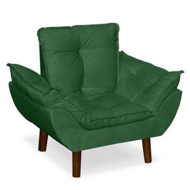 Imagem de Mini Poltrona Decorativa Infantil Suede Verde LM Decor - Sonho das Pol