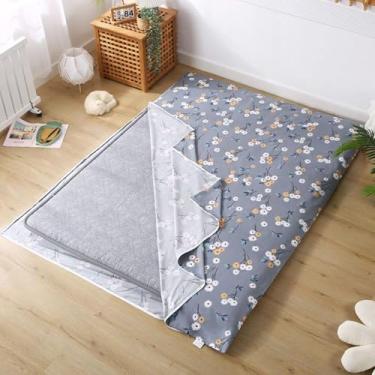 Imagem de Capa Para Colchão Futon De Chão Jaese Tradicional,capa Protetora Futon Capa De Futon De Algodão Amigável à Pele Com Zíper,protetor De Tapete De Dormir Lavável, Flower, King/180x200cm