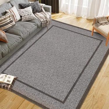Imagem de GarveeHome Tapete para área interna, resistente ao clima, fácil de limpar, ultrafino, antiderrapante, resistente a manchas, para sala de jantar, quarto, marrom, 2,5 x 3,5 m