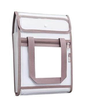 Imagem de Pastas Organizador de arquivo expansão vertical a4, 13 bolsos, grande capacidade, pasta documentos para estudantes, viagens negócios(1032 Pink)