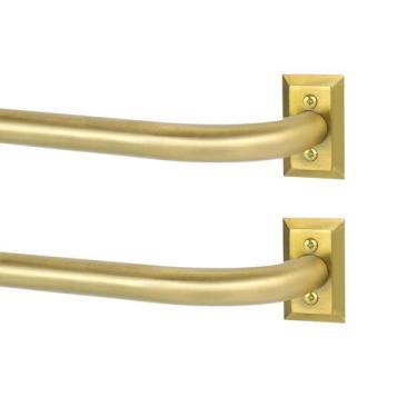 Imagem de Varões de cortina TANGWIN Gold Wrap Around 70-120 cm, pacote com 2