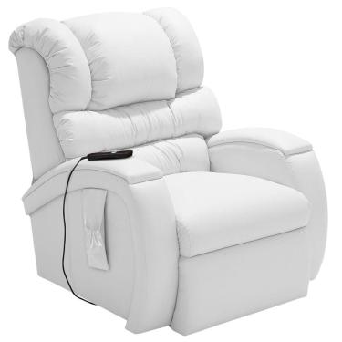 Imagem de Poltrona do Papai Reclinável Elétrica com Controle Biorne F05 Corano Branco - Lyam Decor