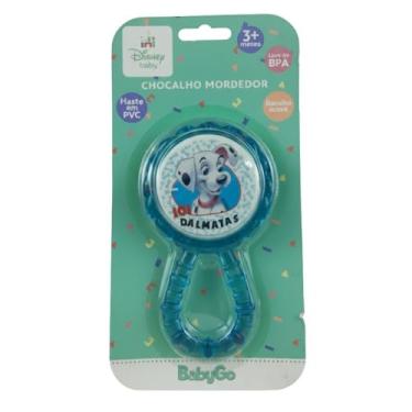 Imagem de BabyGo - Chocalho Mordedor Macio Flexível 101 Dalmatas Disney - Estimula Audição e Coordenação Motora, Material Livre de BPA, Design Divertido e Seguro para Bebês