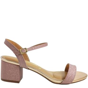 Imagem de Sandália Vizzano Salto Baixo Brilho Festa Glitter (39)