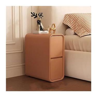 Imagem de Mesa de cabeceira de madeira maciça ultra estreita mesa de cabeceira moderna minimalista quarto pequeno espaço mesa de cabeceira cubos simples cor sólida móveis cabeceira mesa de cabeceira (cor