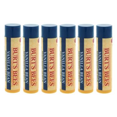 Imagem de Bálsamo labial Burts Bees Vanilla Bees, pacote com 6 hidratantes