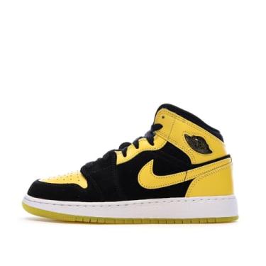 Imagem de Nike Tênis Air Jordan 1 Mid Big Kid, Preto/Milho universitário/branco, 18