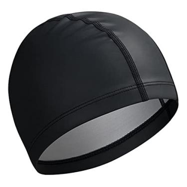 Imagem de ZJchao Touca de Natação Feminina para Adultos, Touca de Natação para Adultos, Macia, Confortável, à Prova d'água, Elasticidade Universal, Pu, de Banho para (#1)