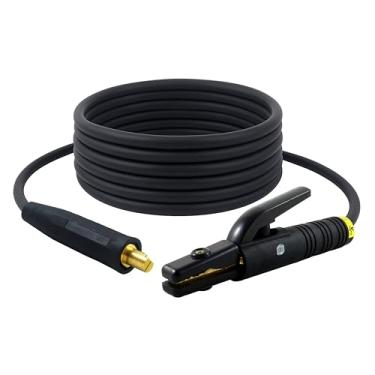 Imagem de SÜA® - Conjunto de chumbo de suporte de eletrodo de soldagem de 200 Amp - Conector LC40 - #2 AWG 100% cabo de cobre (15 pés)