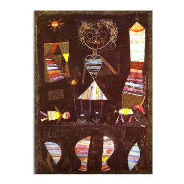 Imagem de Zeichn8u Paul Klee arte de parede teatro de fantoches pôster surrealismo impressão de arte em tela por Paul Klee pintura de imagem arte quarto sala de estar escritório decoração de parede 110x80 cm
