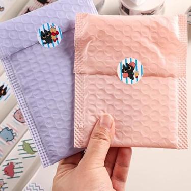 Imagem de Adesivos redondos de 500 peças, 8 designs adoráveis adesivos de gato de desenho animado colorido para presentes, álbuns de recortes e recompensa de professores