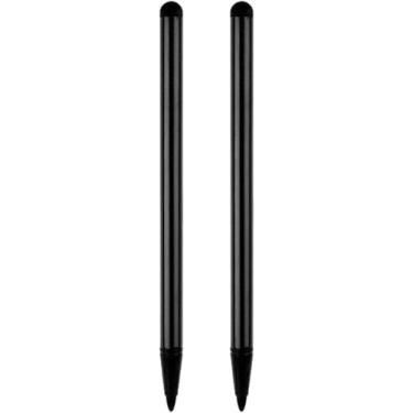 Imagem de 2 canetas Stylus pretas para telas sensíveis ao toque, canetas universais para tela sensível ao toque, todos os dispositivos capacitivos com tela sensível ao toque, acessórios compatíveis com