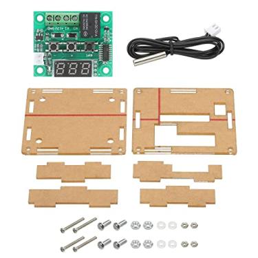 Imagem de Módulo controlador digital de temperatura LED 12V CC -50 a 110°C Micro Termostato Board Switch 10A Relé com capa, vermelho