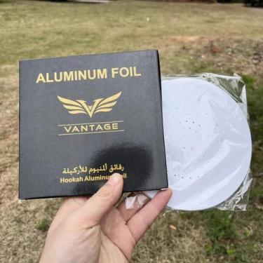 Imagem de Papel Alumínio Perfurado Para Shisha Hookah 14cm 12cm Pacote Com 50 Pe