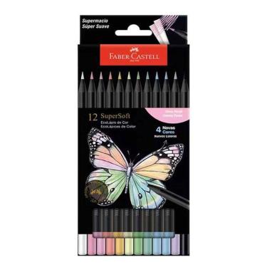 Imagem de Lápis de Cor Ecolápis Supersoft 210745 12 Cores Pastel - Faber Castell