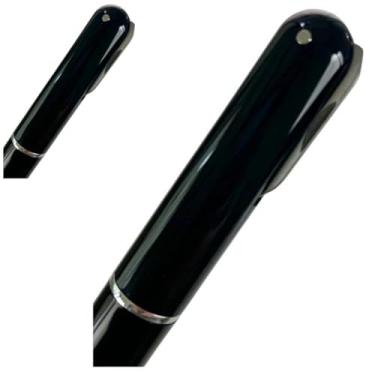 Imagem de Saca-Rolha Preto, Plástico ABS e Aço Inox, 20cm, Design Ergonômico, Sistema de Pressão de Ar, Lâmina Retrátil para Lacre