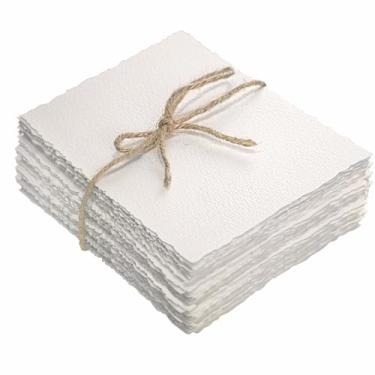 Imagem de 100 peças de papel texturizado 12,7 x 17,78 cm, papel aquarela 300 g/m2, papel artesanal áspero/texturizado para aquarelas, cartões, artesanato, convites de casamento