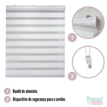 Imagem de Persiana Rolo Double Vision Zebra 160larg x 160altcom bando Pronta par